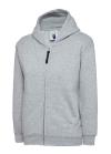 UC506 Children's Classic Full Zip Hooded Sweatshirt Heather Grey colour image
